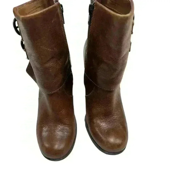 BOC Born Concepts Traipse Brown Leather Boots, Size 6.5 M - Cuff Buckle SHOE - Picture 9 of 10